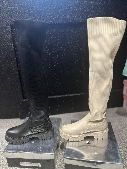 Over the knee sock Boot