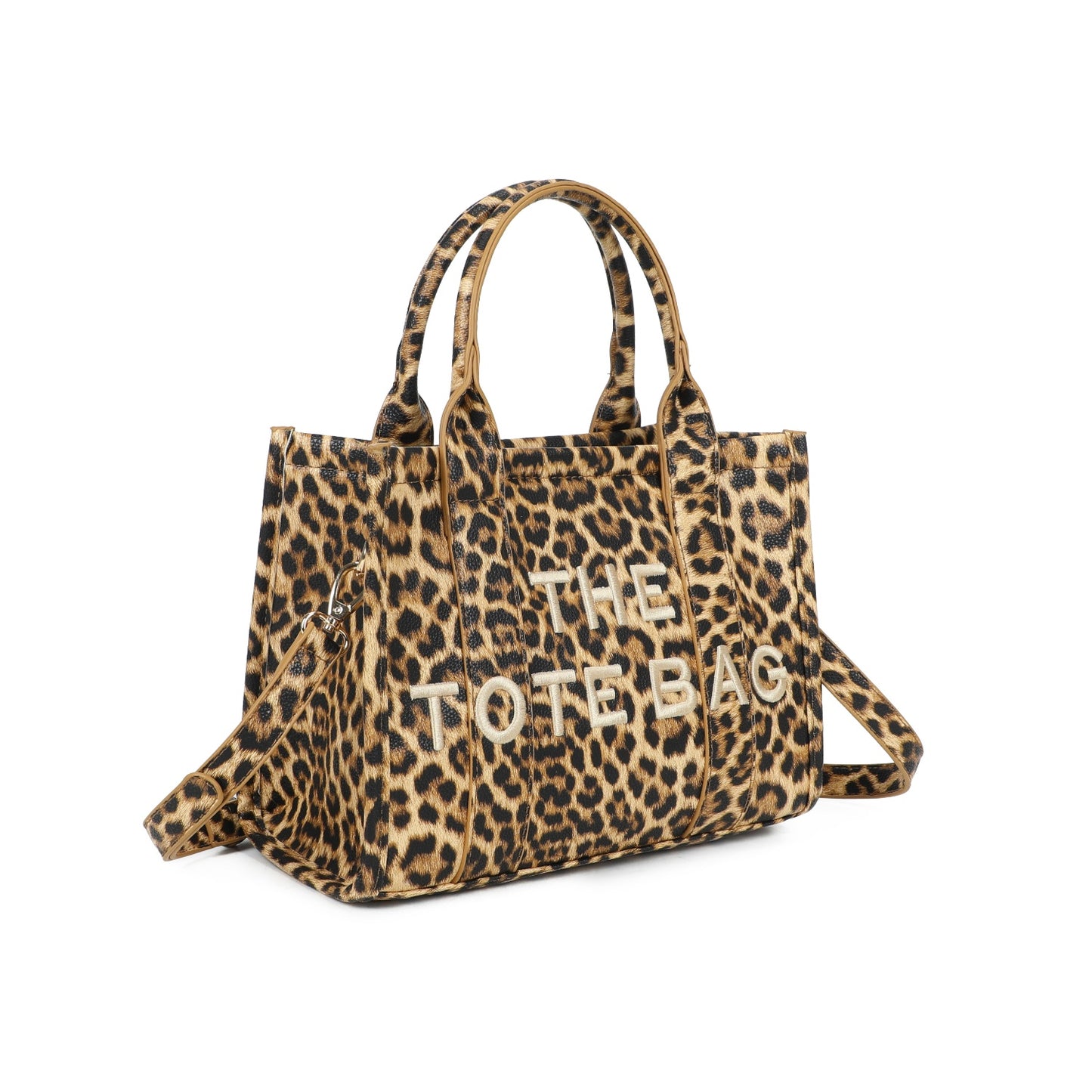 Small leopard bag and purse set - Dark Brown