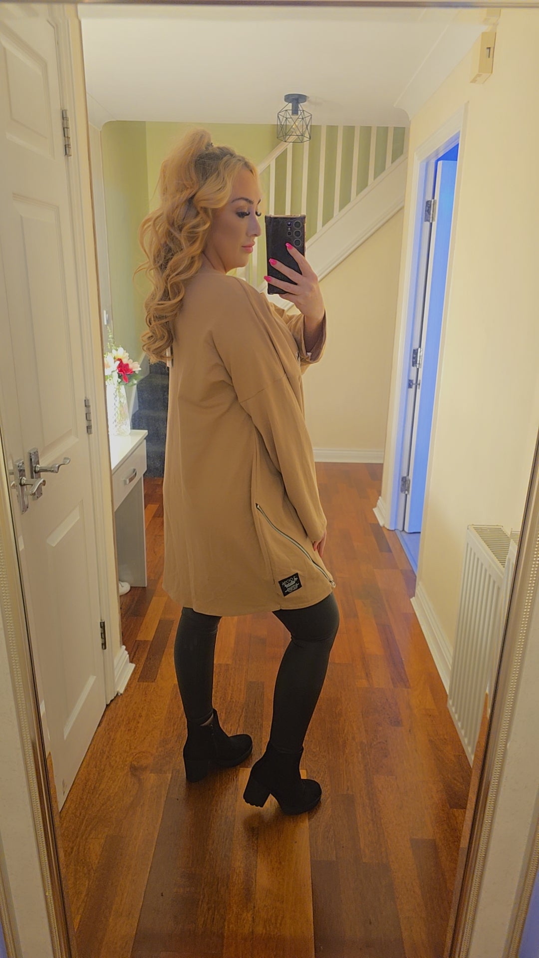 Oversized Leopard Love Top - Brown