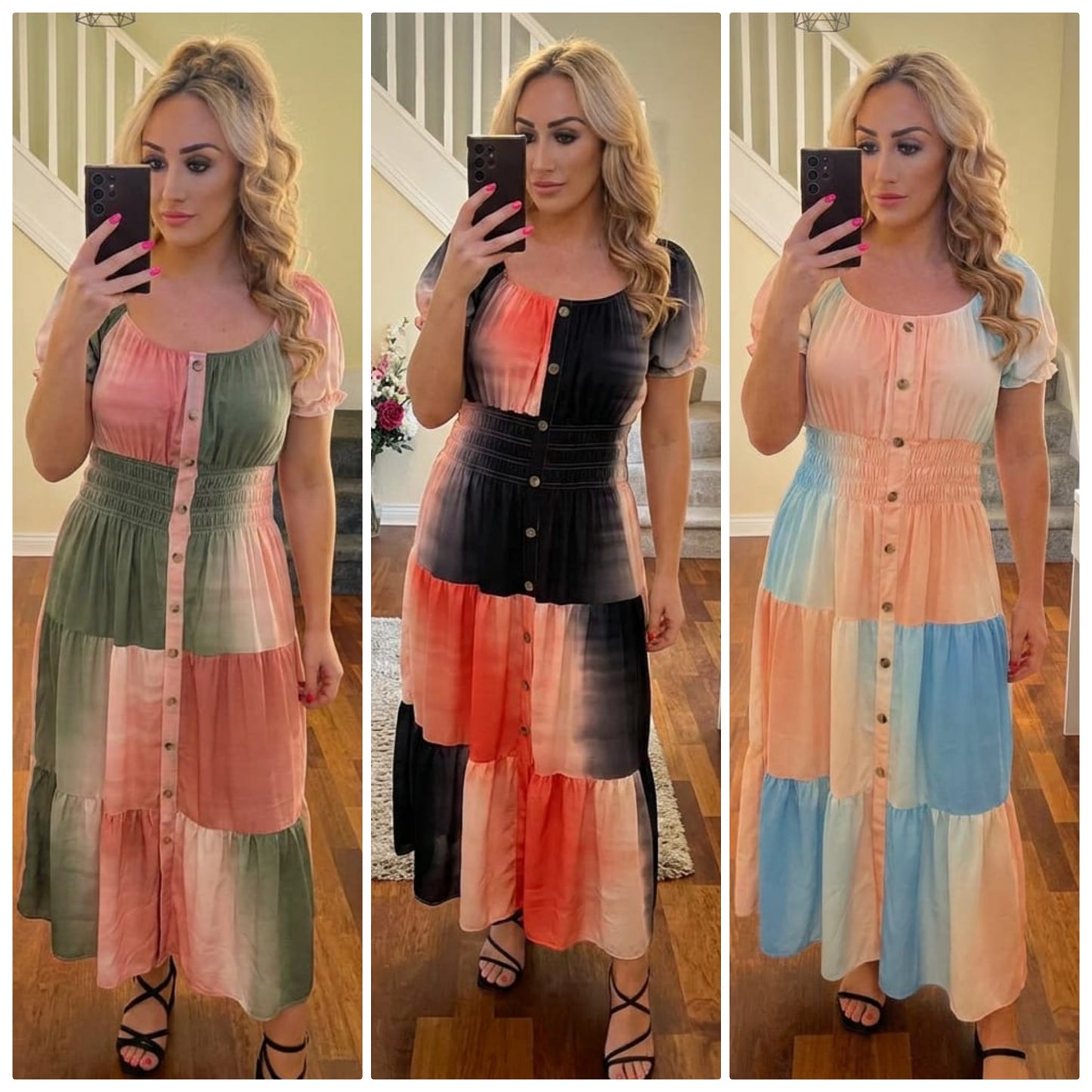 Patchwork Maxi Dress - 3 Colours