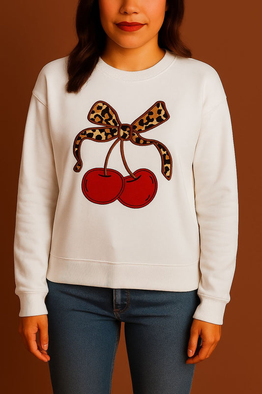 Cherry bow sweaters - 2 colours