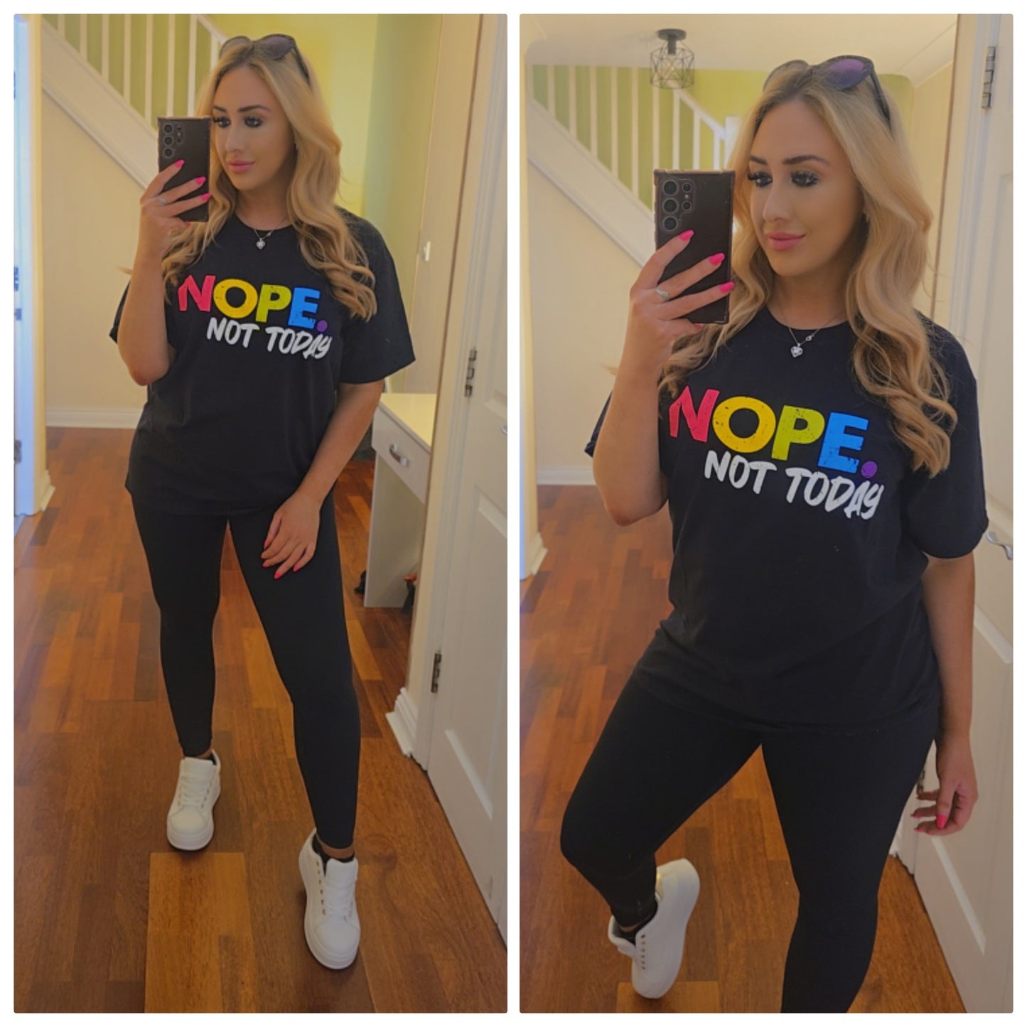 Nope not today Top - Black