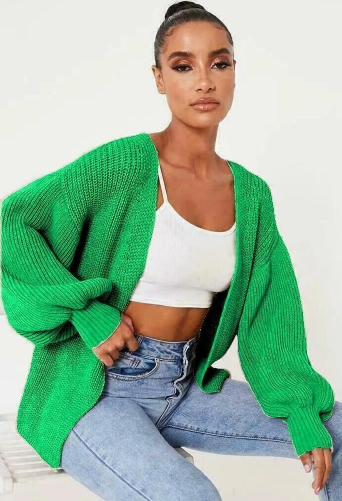 Stacey Balloon Sleeve Cardigan - 16 Colours