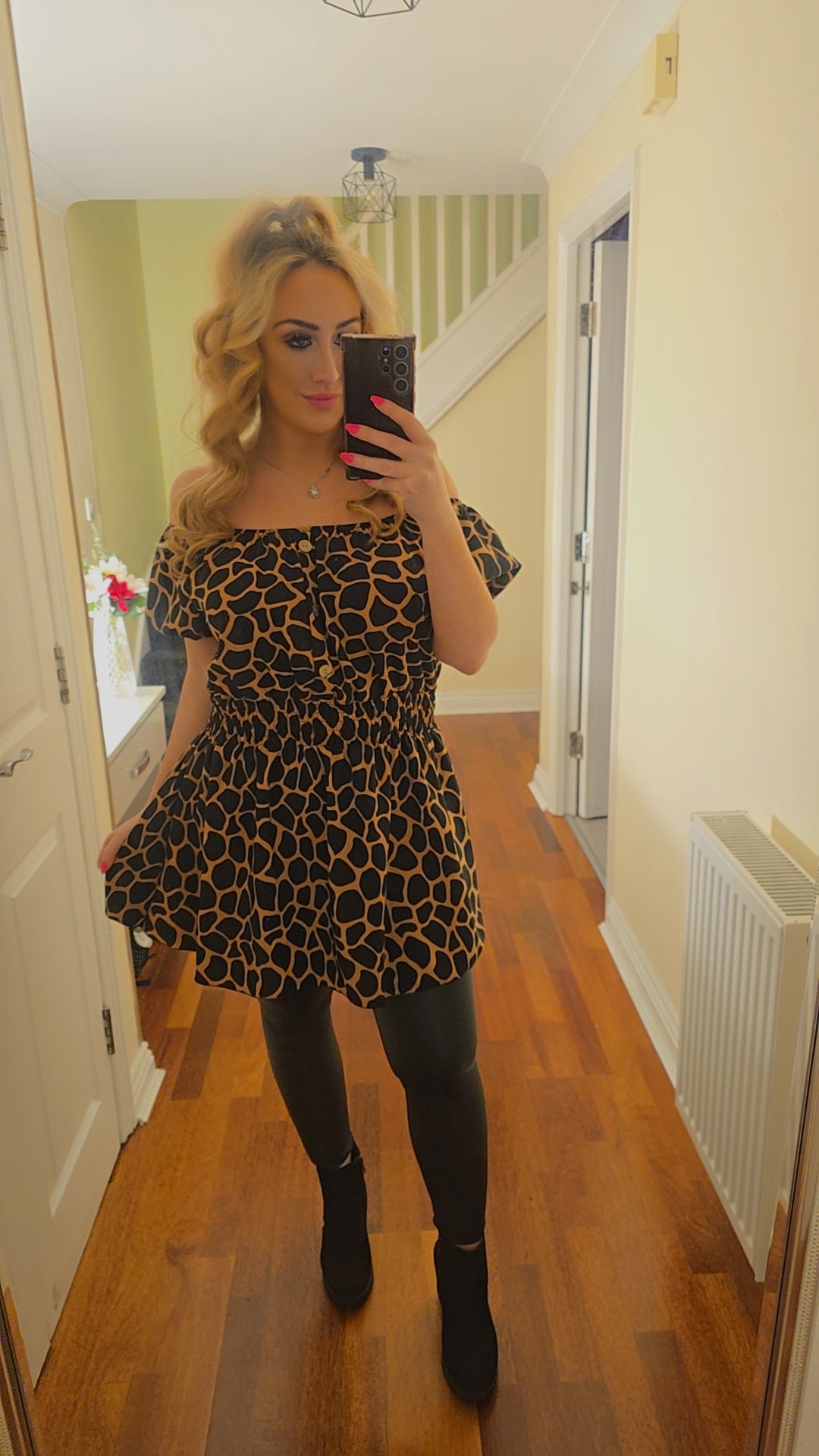 Gracie Top/Dress - Animal print black/brown