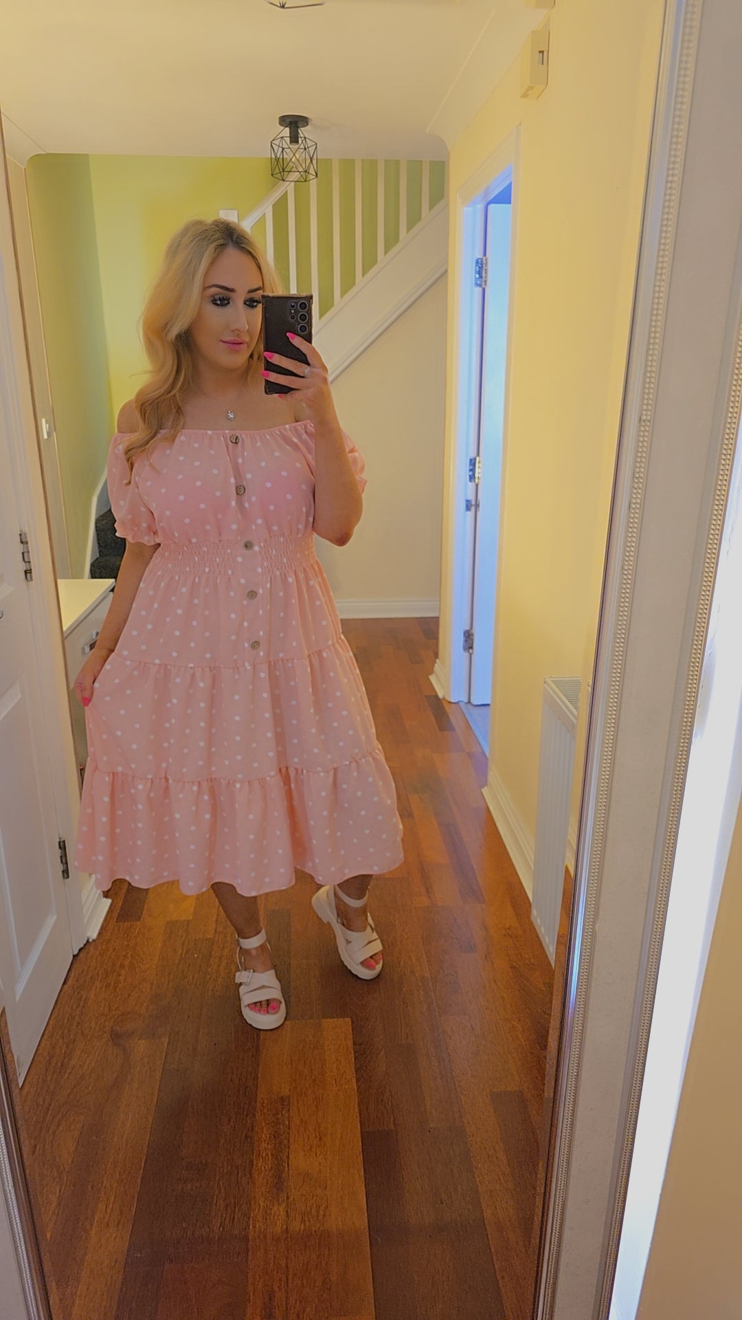 Polka Dot Summer dress - Pink