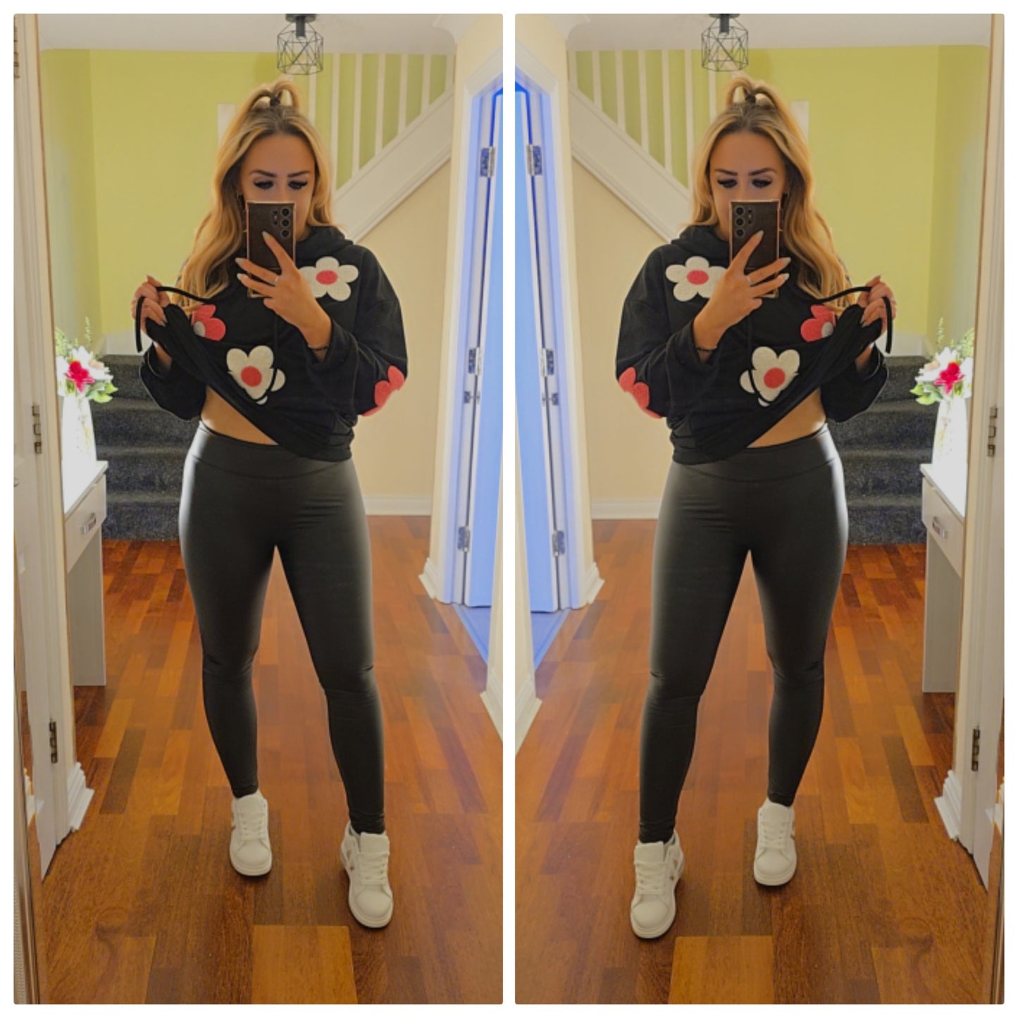 Wax look leggings