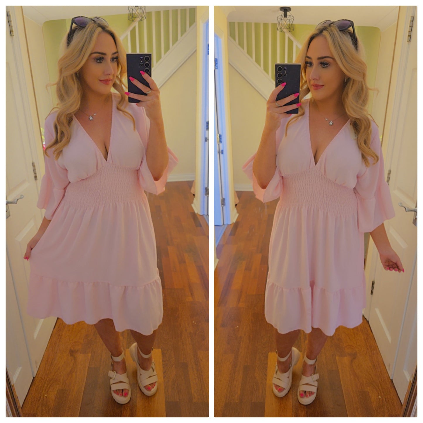 Gemma Dress - Baby Pink