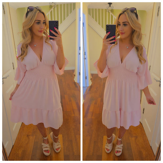 Gemma Dress - Baby Pink