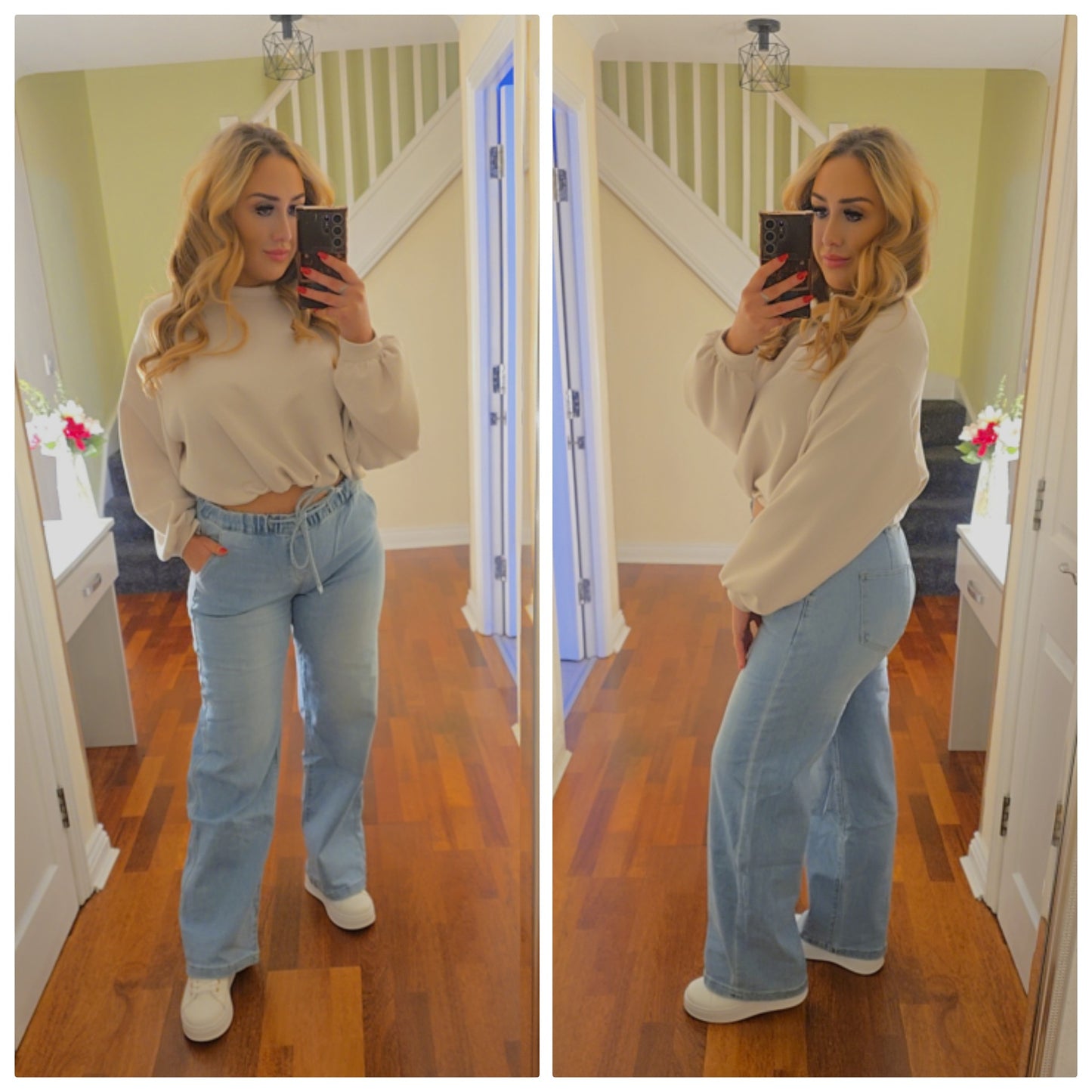 Rebecca Tie Waist Jeans - Blue