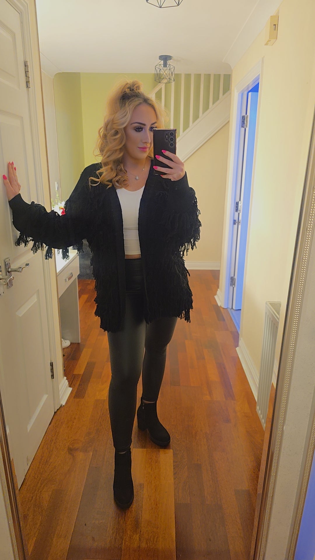 Nina Tassel Cardigan - Black