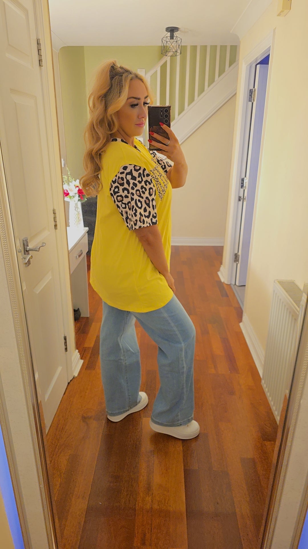 Darcie leopard New York top - Yellow