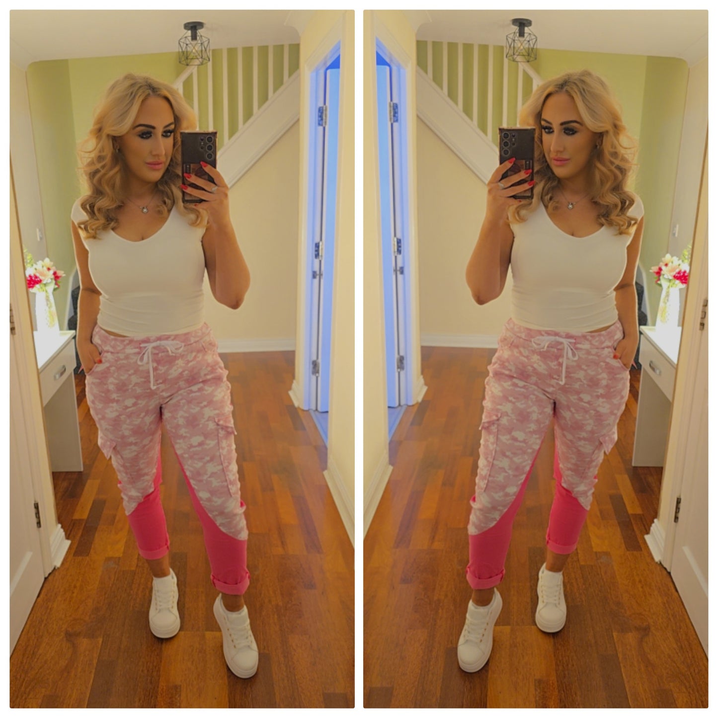 Camo Magic Trousers - Hot Pink