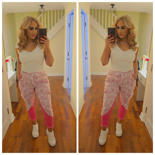 Camo Magic Trousers - Hot Pink