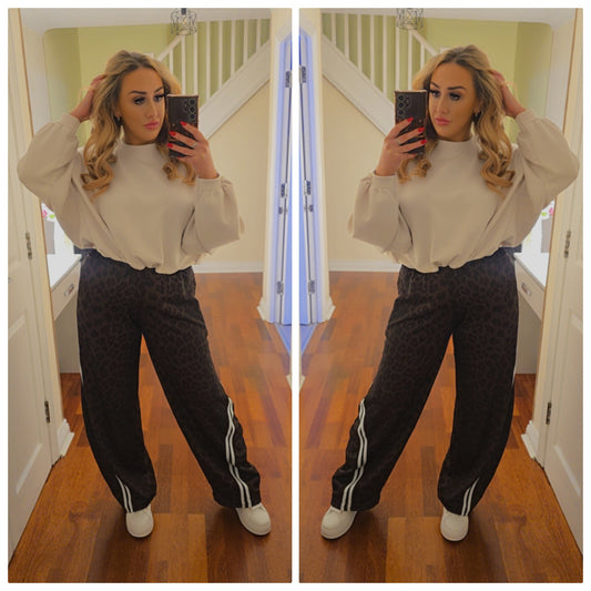 Batwing Cropped jumper - Beige