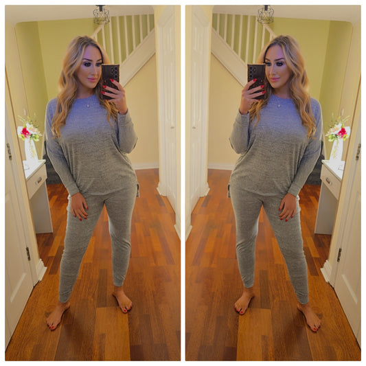 Keira High low lounge set - Light Grey