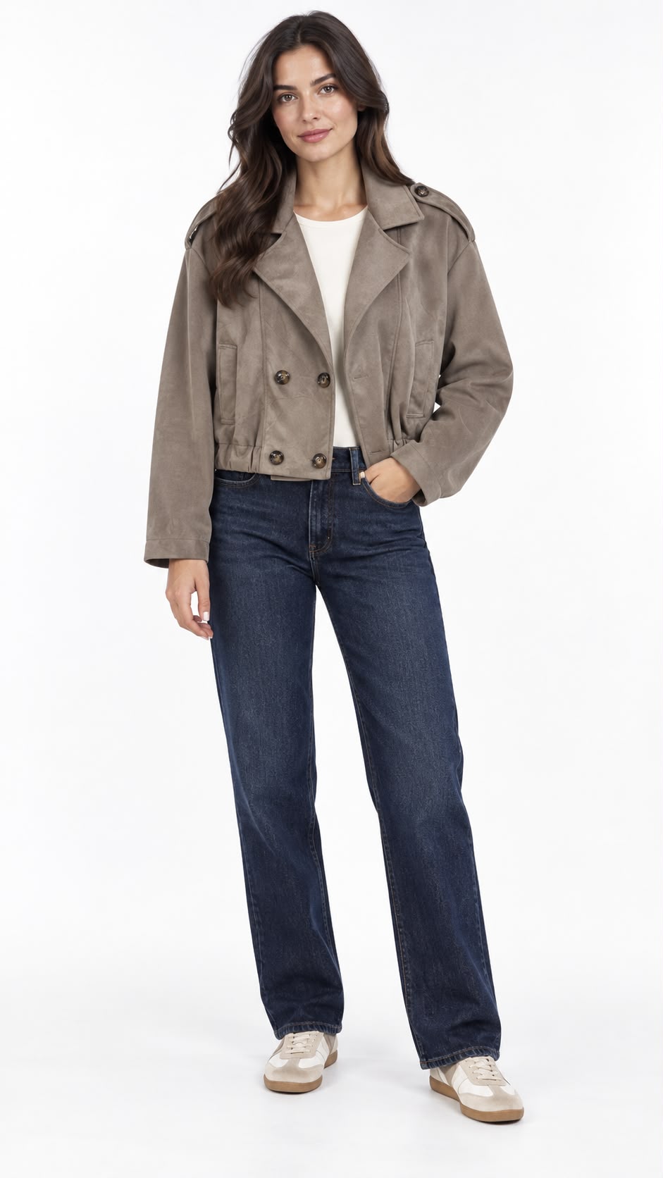Faux Suede Biker Style Jacket - 6 Colours