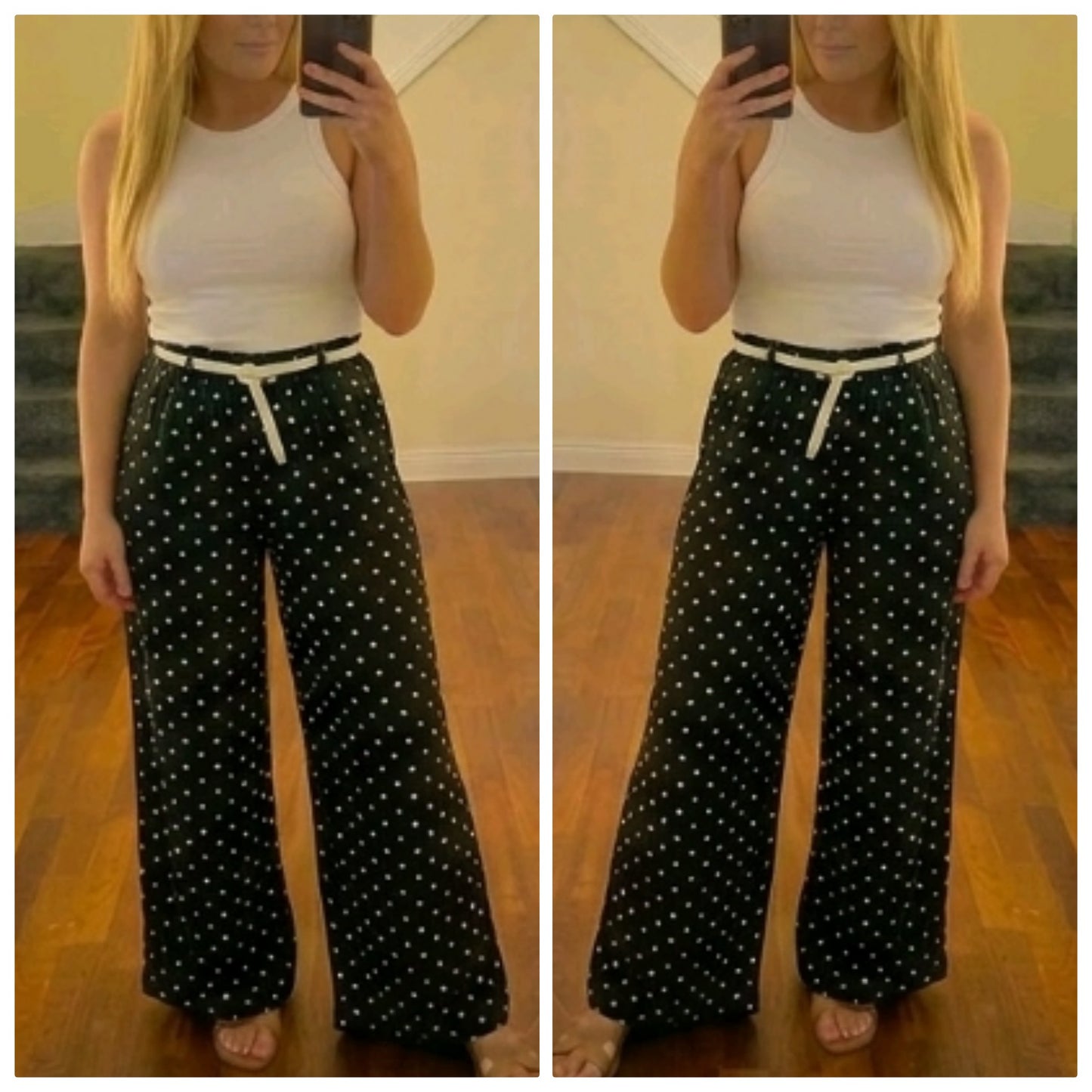 Polka Dot Wide Leg Trousers - 3 Colours