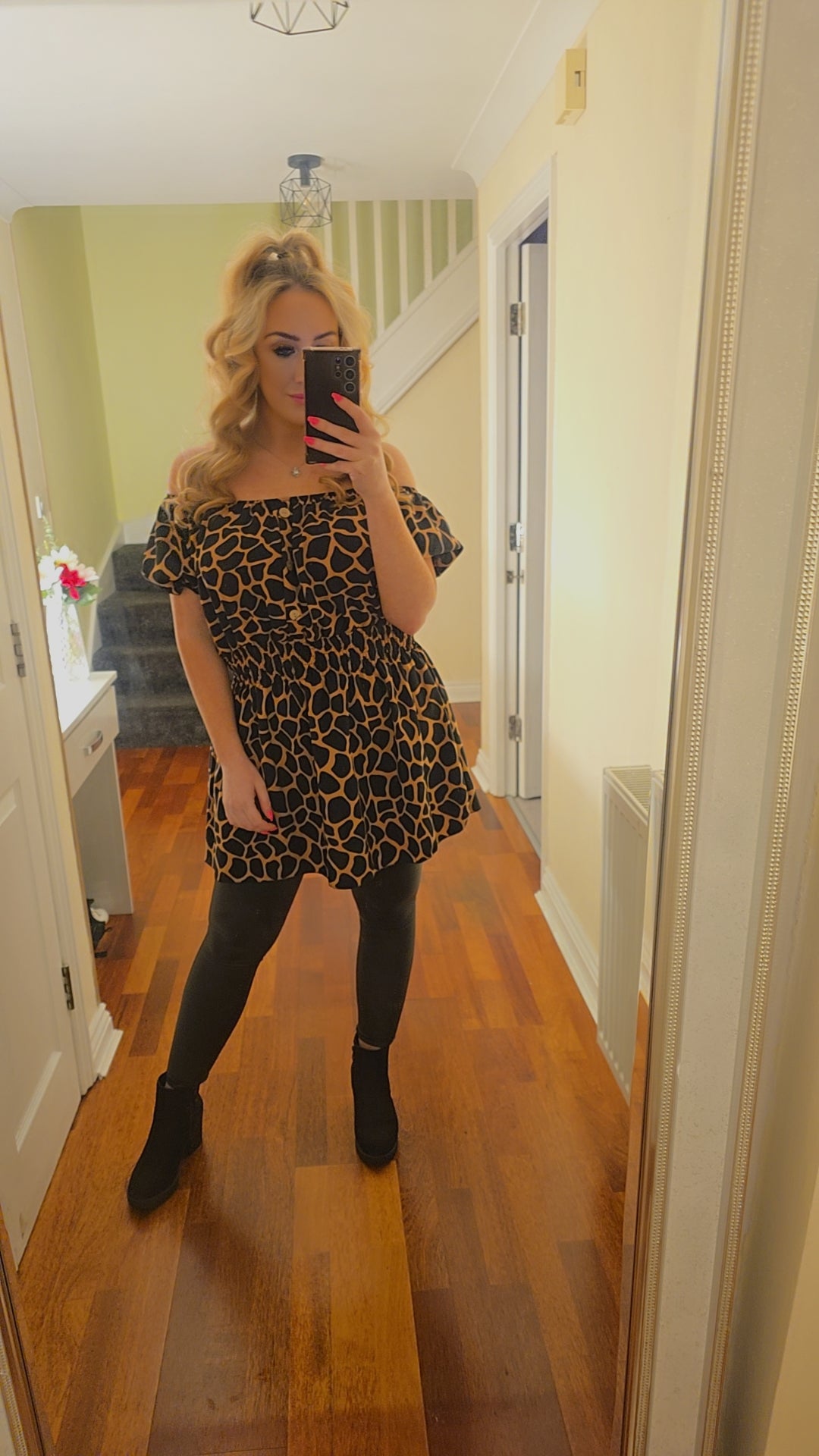 Gracie Top/Dress - Animal print black/brown