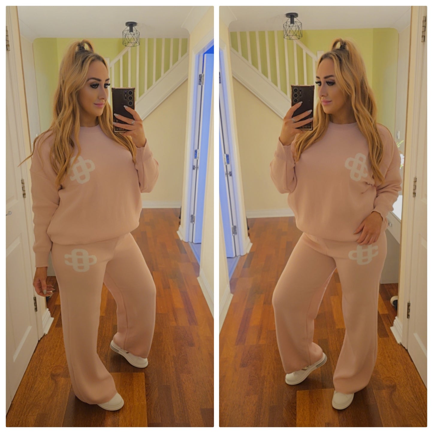 Michaela soft knit tracksuit - Pink