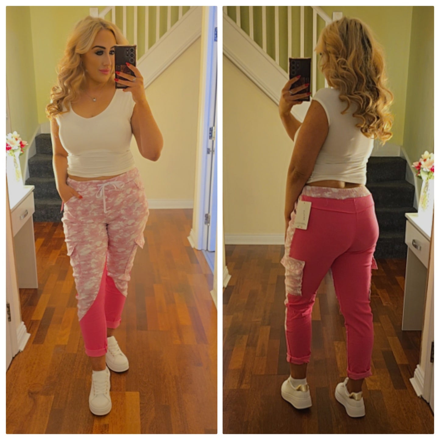 Camo Magic Trousers - Hot Pink