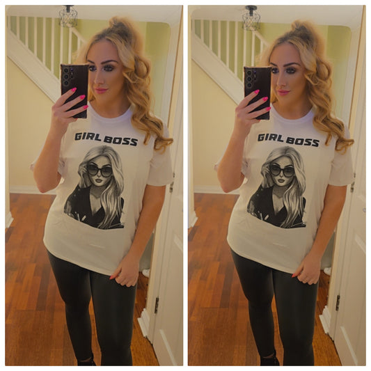 Girl Boss Tee - White