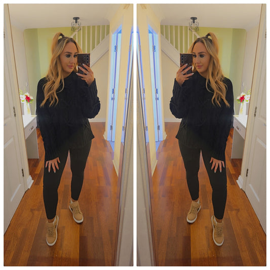 Madison Knitted Jumper - Black
