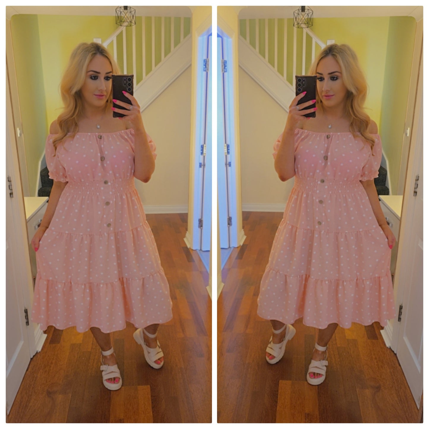 Polka Dot Summer dress - Pink