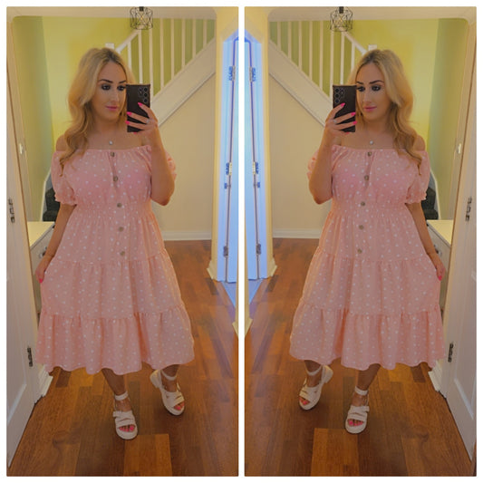 Polka Dot Summer dress - Pink