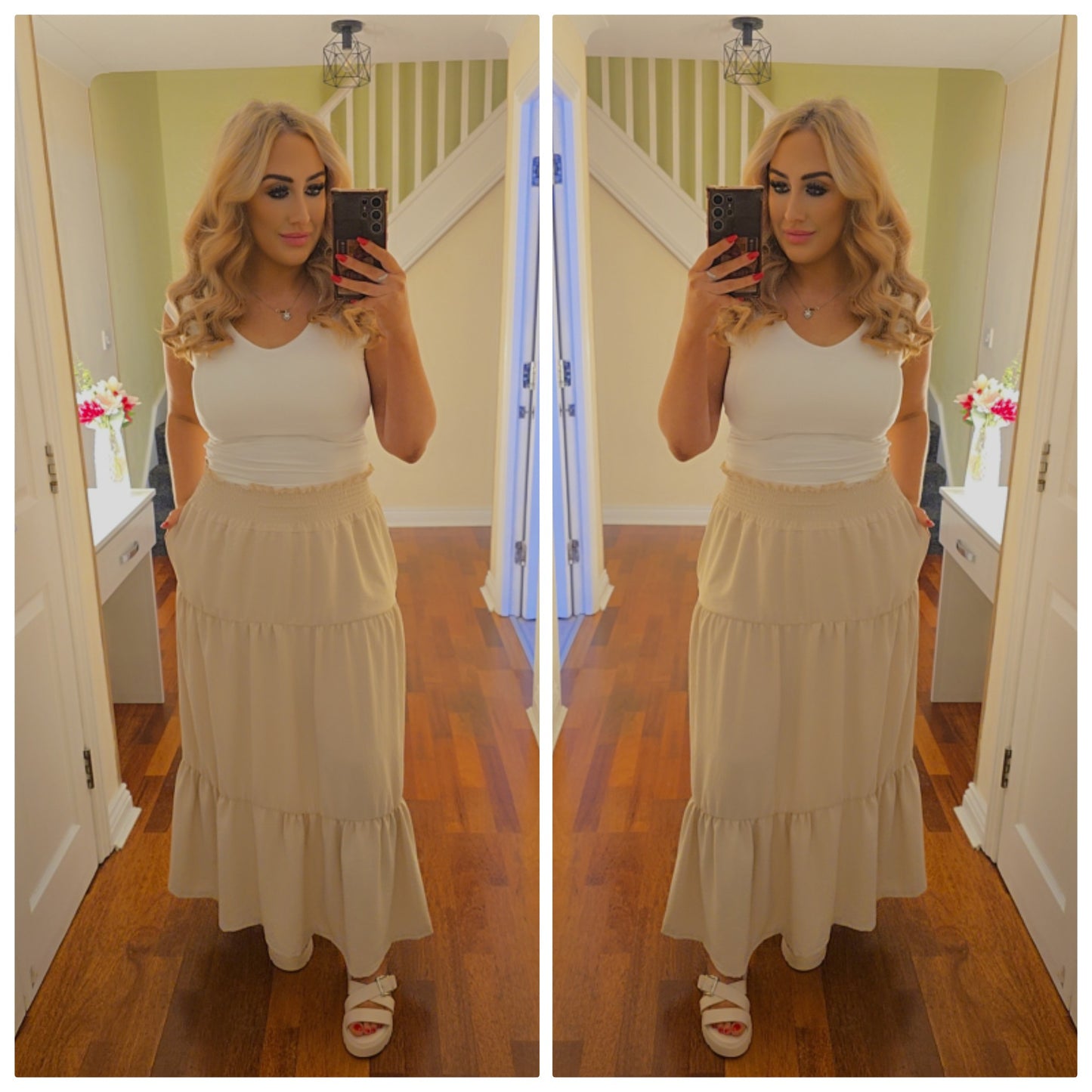 Harlow Maxi Skirt - Beige