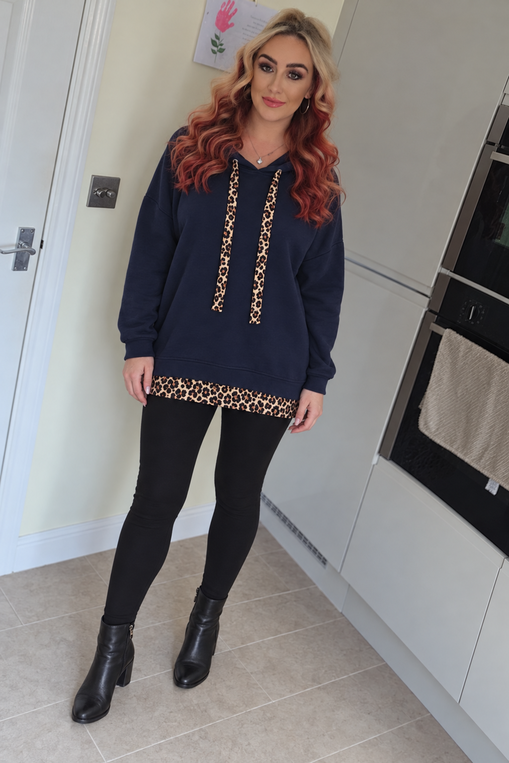 Leopard Trim Hoodies - 8 Colours