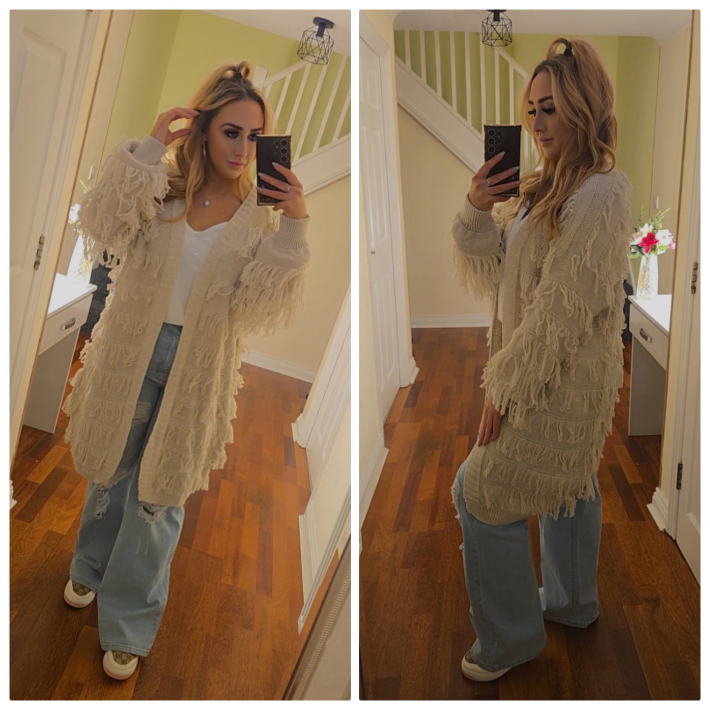 Alana Tassel Cardigan - Beige