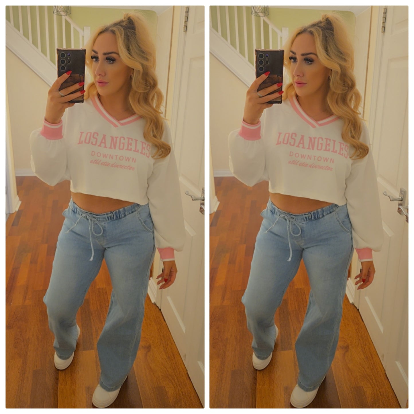 Los angeles crop jumper - white