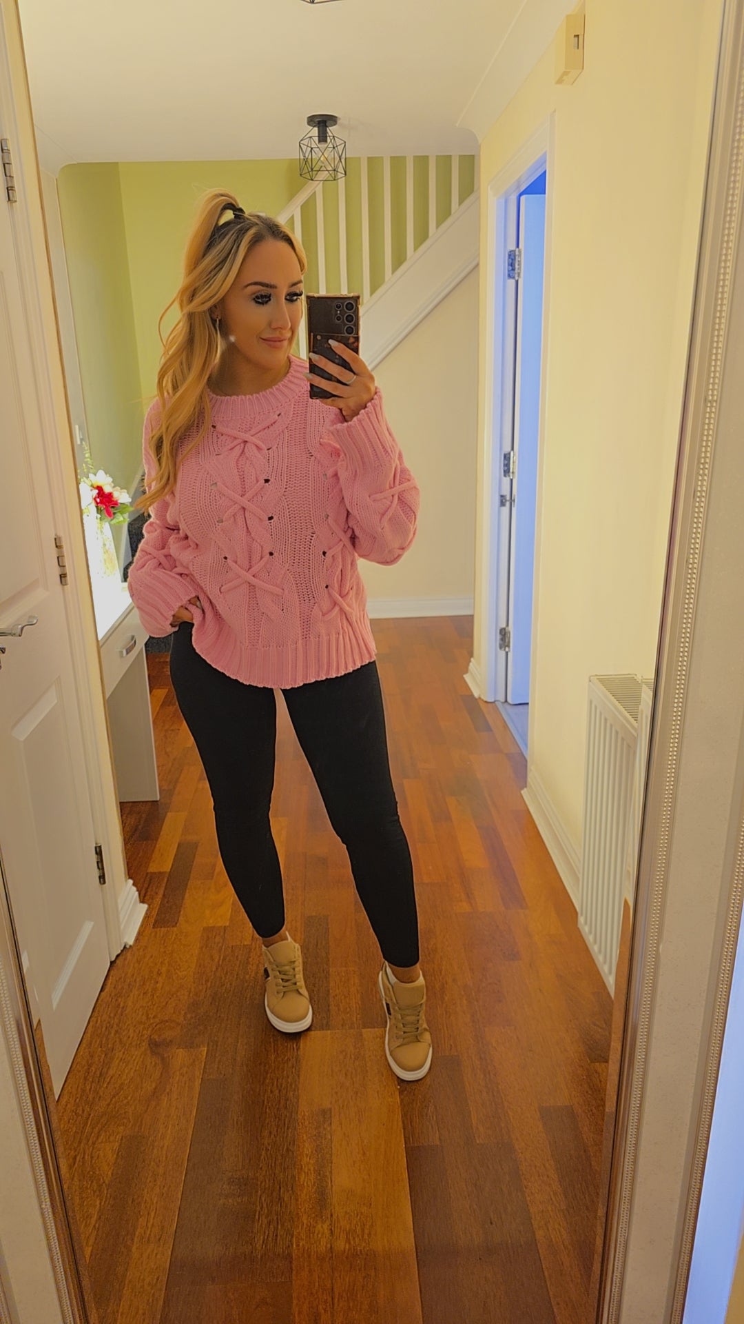 Madison Knitted Jumper - Pink