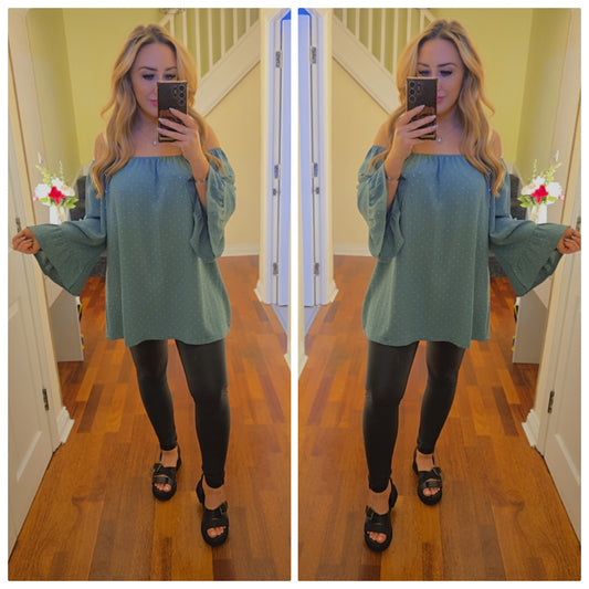 Gracie Sparkly top - Mint