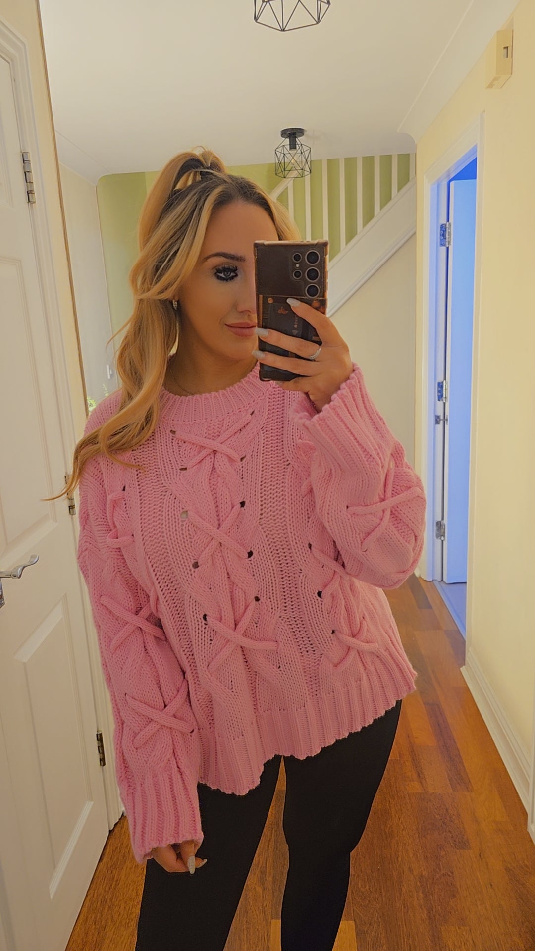 Madison Knitted Jumper - Pink