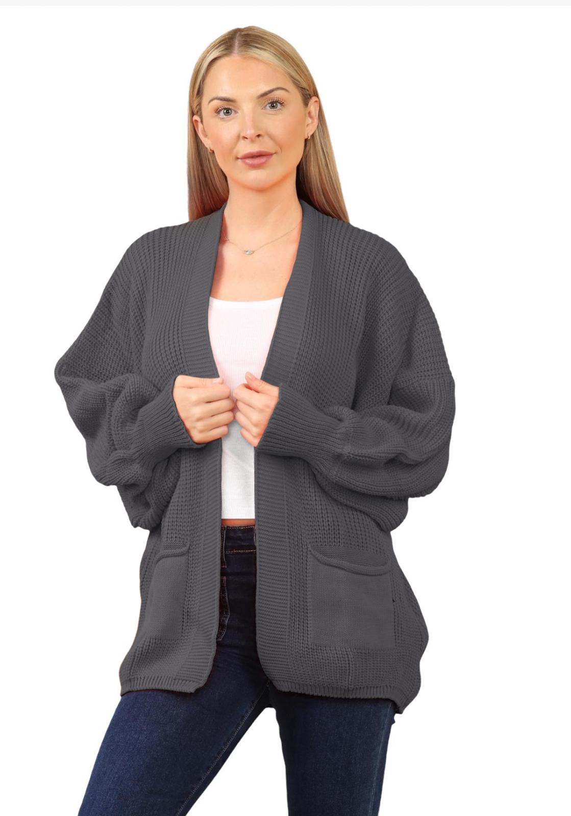 Stacey Balloon Sleeve Cardigan - 16 Colours