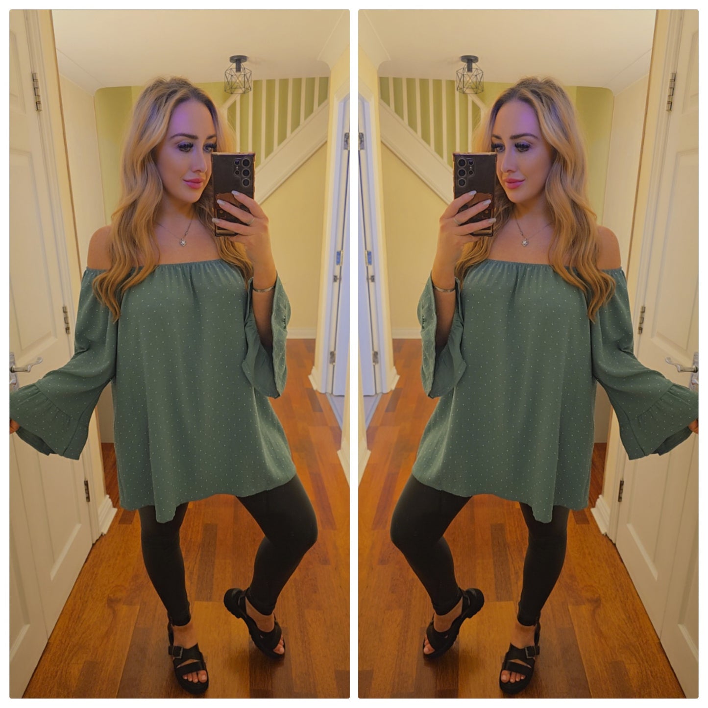 Gracie Sparkly top - Mint
