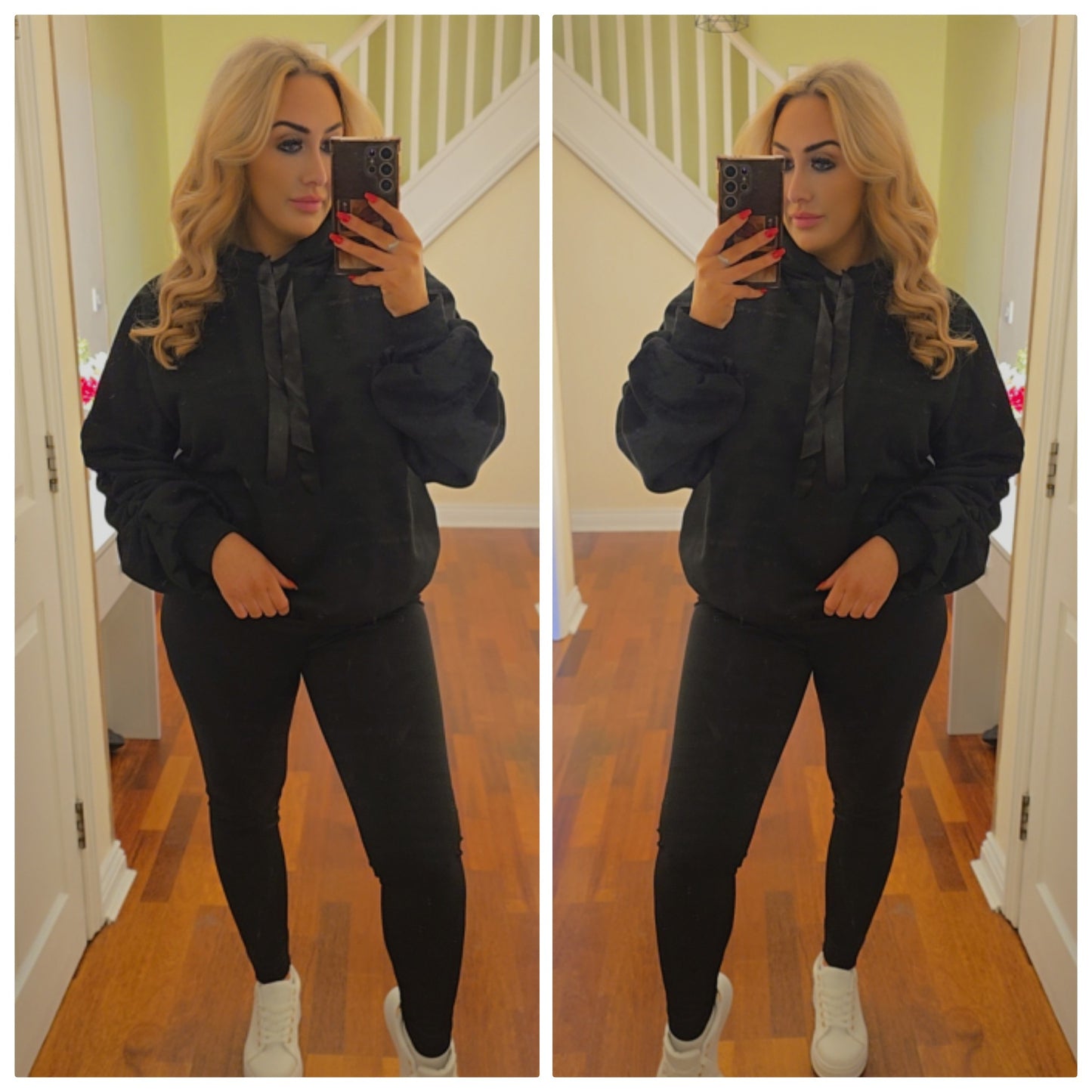 Sabrina Ribbon hoody - Black