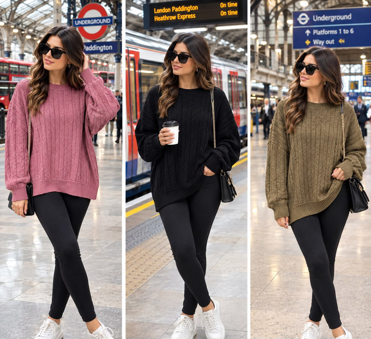 Cable Knit Oversized Jumpers - 6 colours