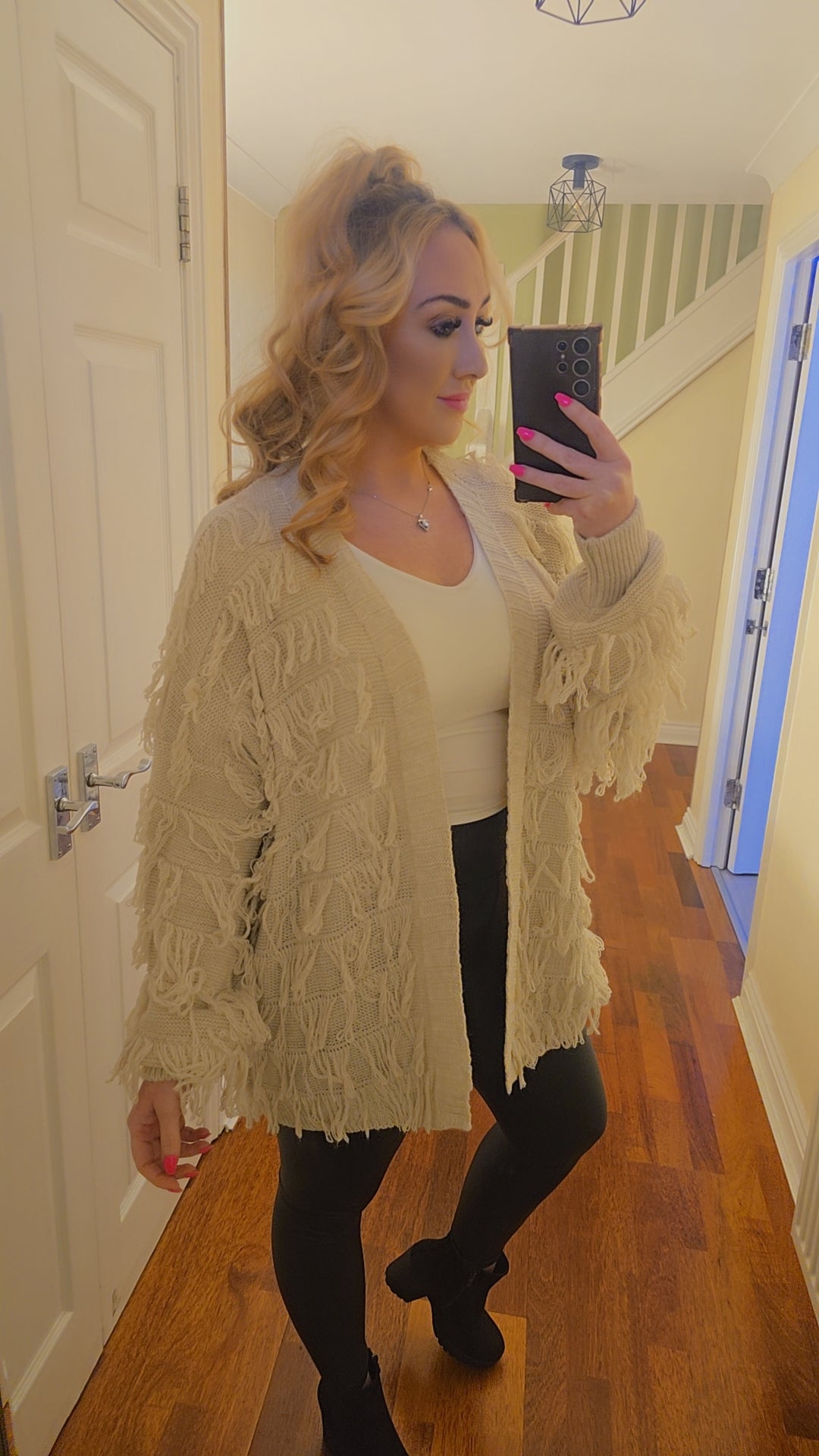 Nina Tassel Cardigan - Beige