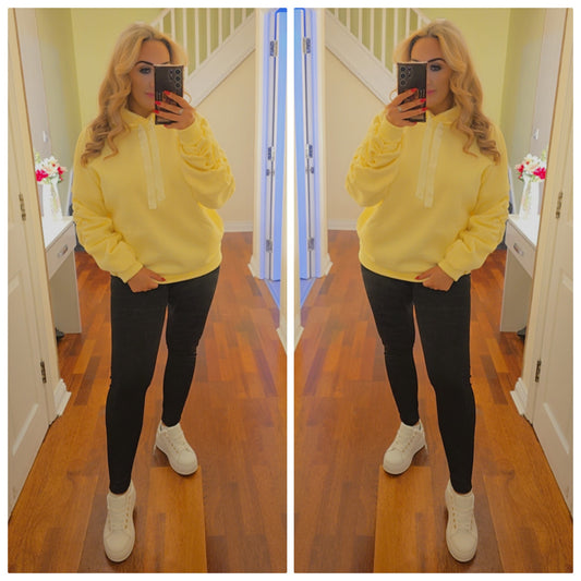 Sabrina Ribbon hoody - Yellow