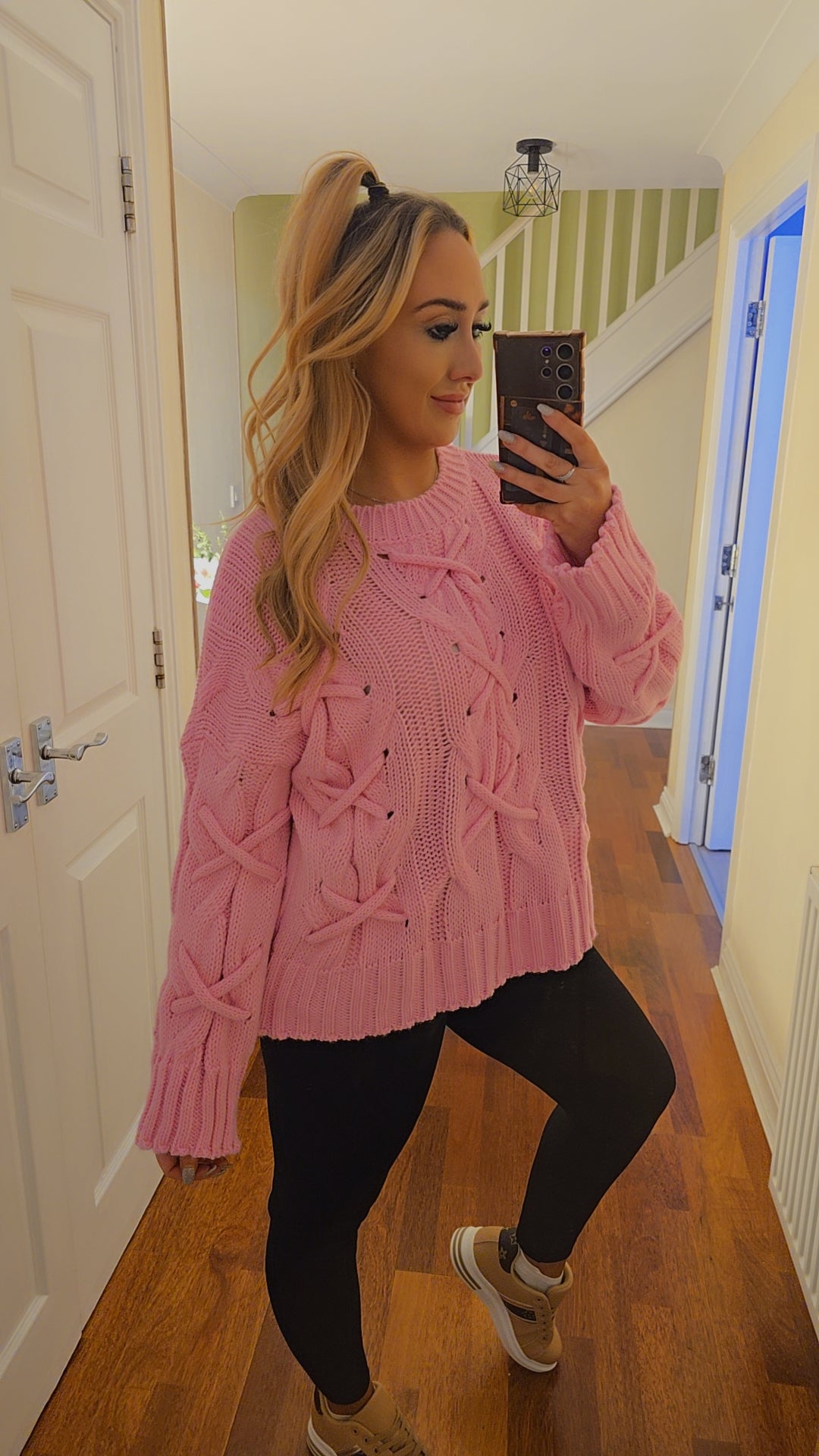 Madison Knitted Jumper - Pink