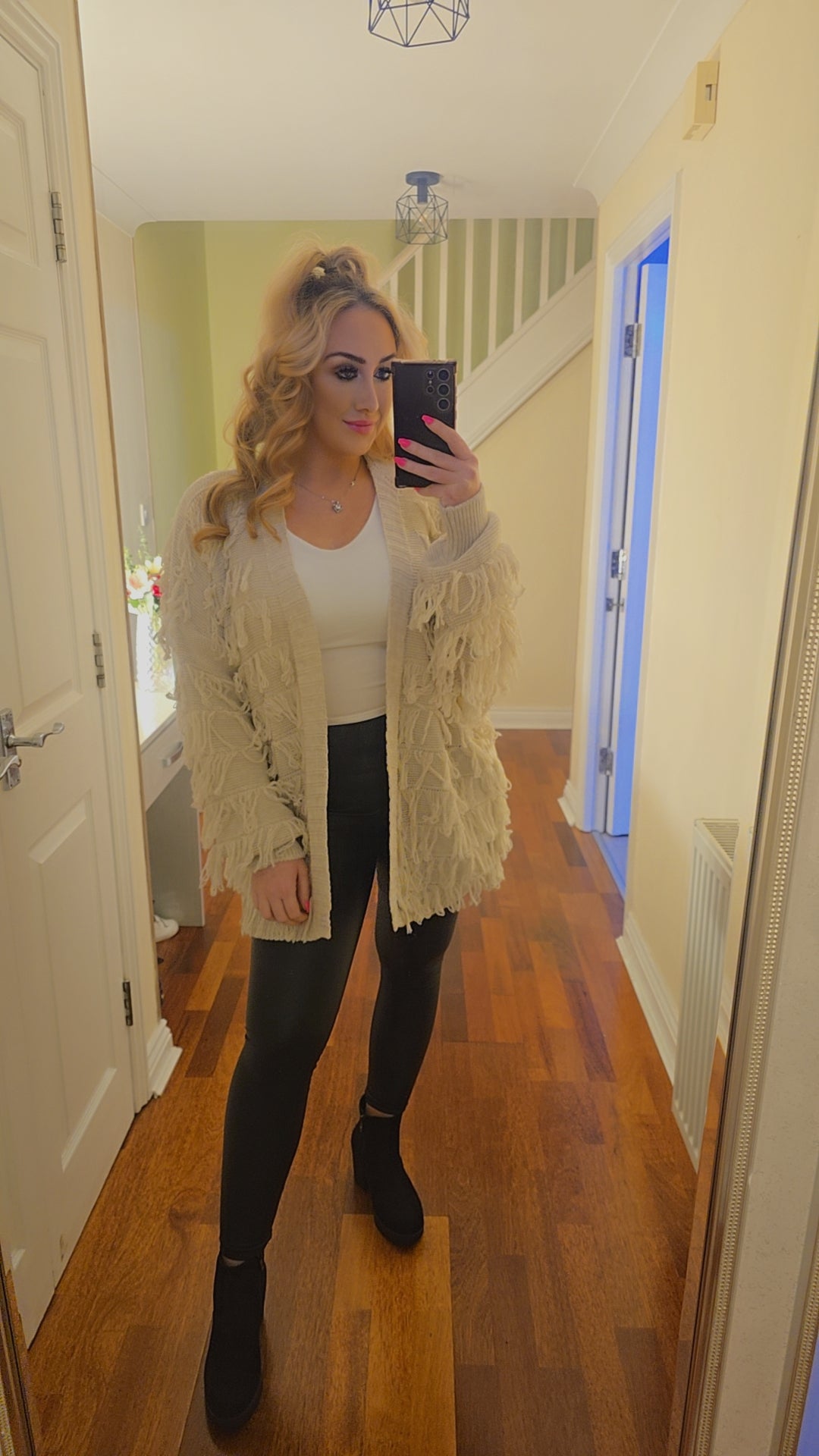 Nina Tassel Cardigan - Beige