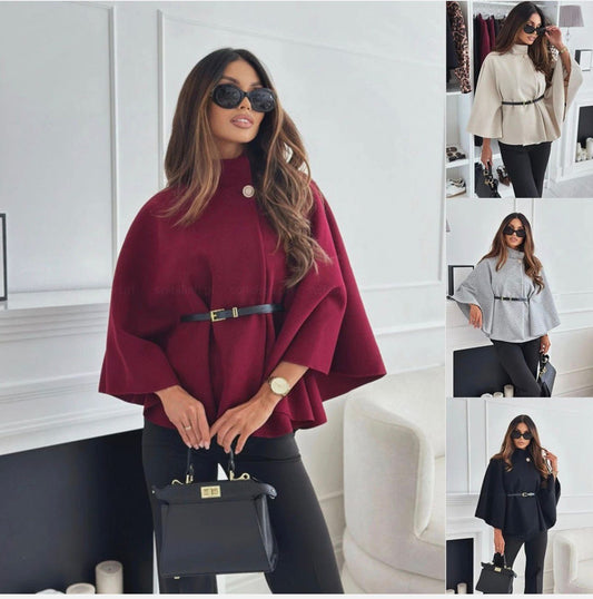 Rhianne Belted Poncho - 8 Colours