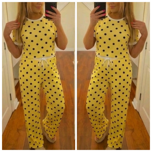 Polka Dot Coord Set - Yellow