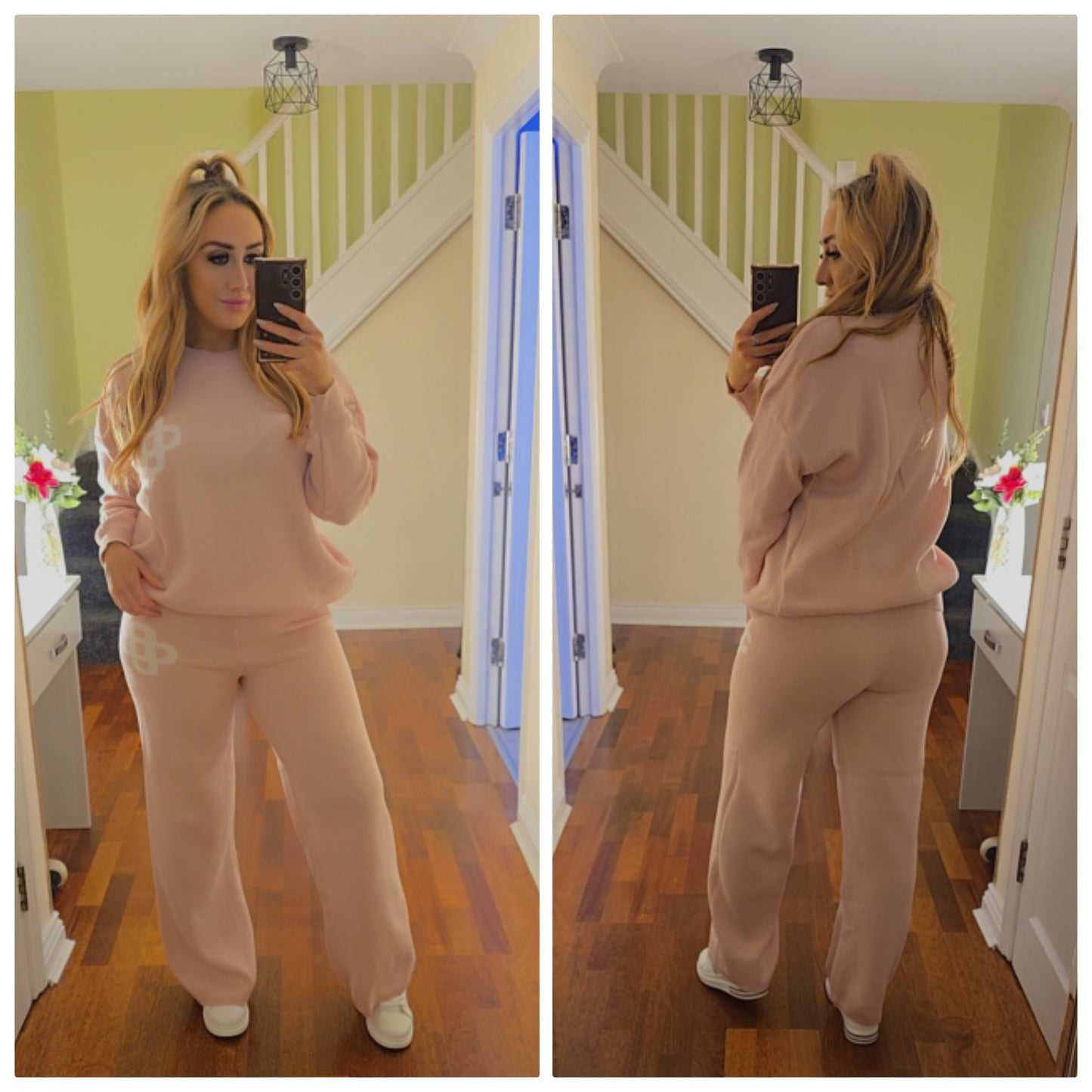 Michaela soft knit tracksuit - Pink