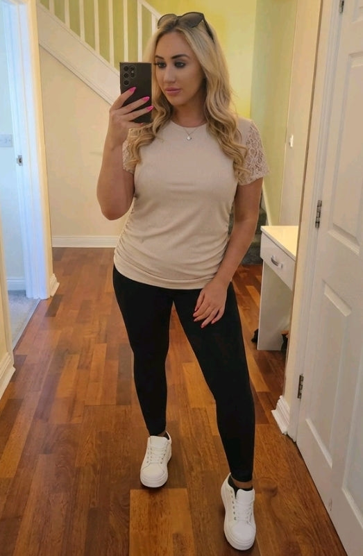 Lace Short Sleeve Top - 5 Colours