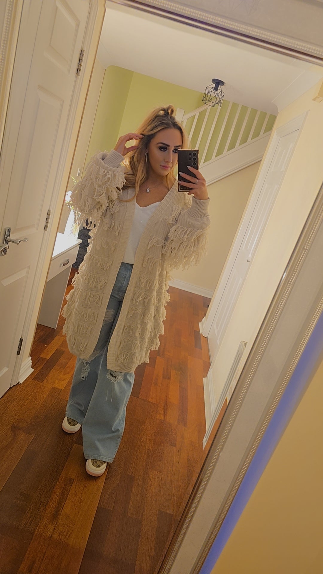 Alana Tassel Cardigan - Beige