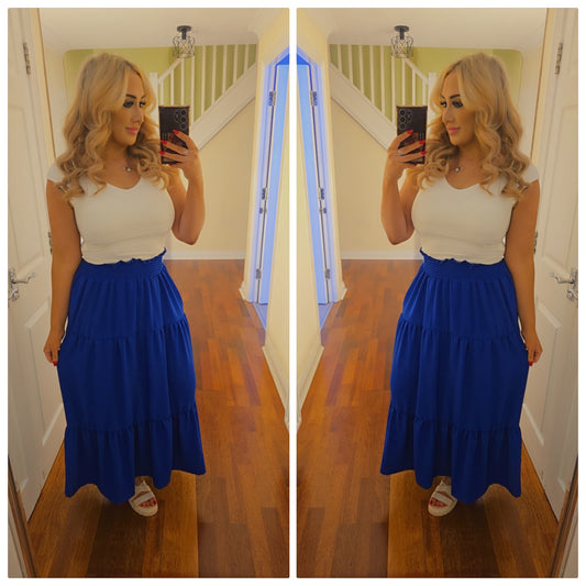 Harlow Maxi Skirt - Royal Blue