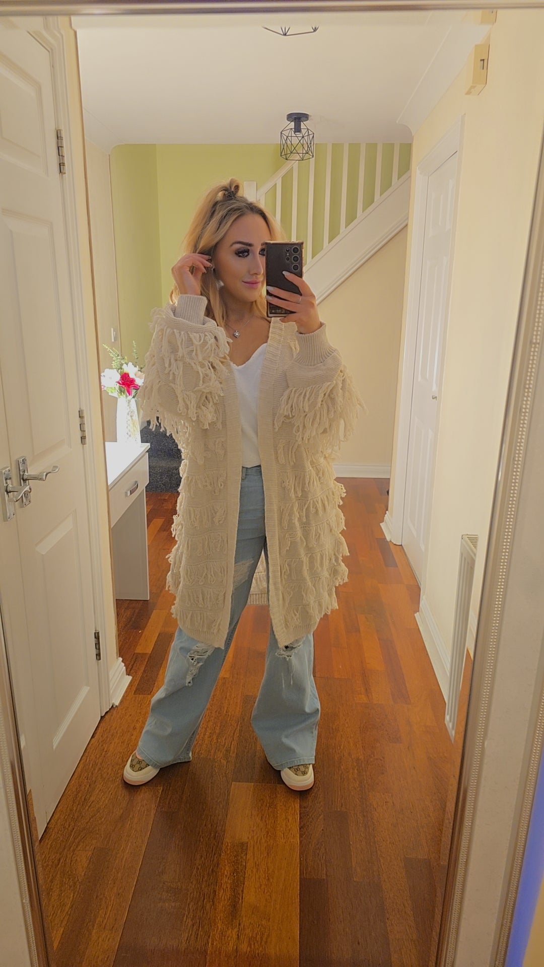 Alana Tassel Cardigan - Beige